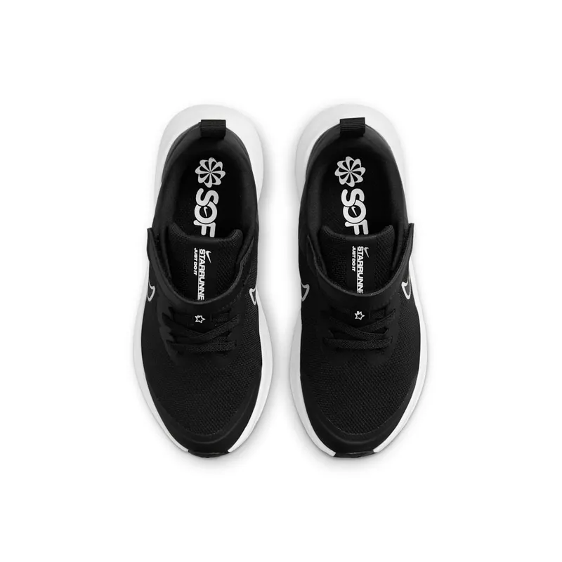 Nike Star Runner 3 Younger Kids’ Black 50% Sustainable Materials (DA2777-003)