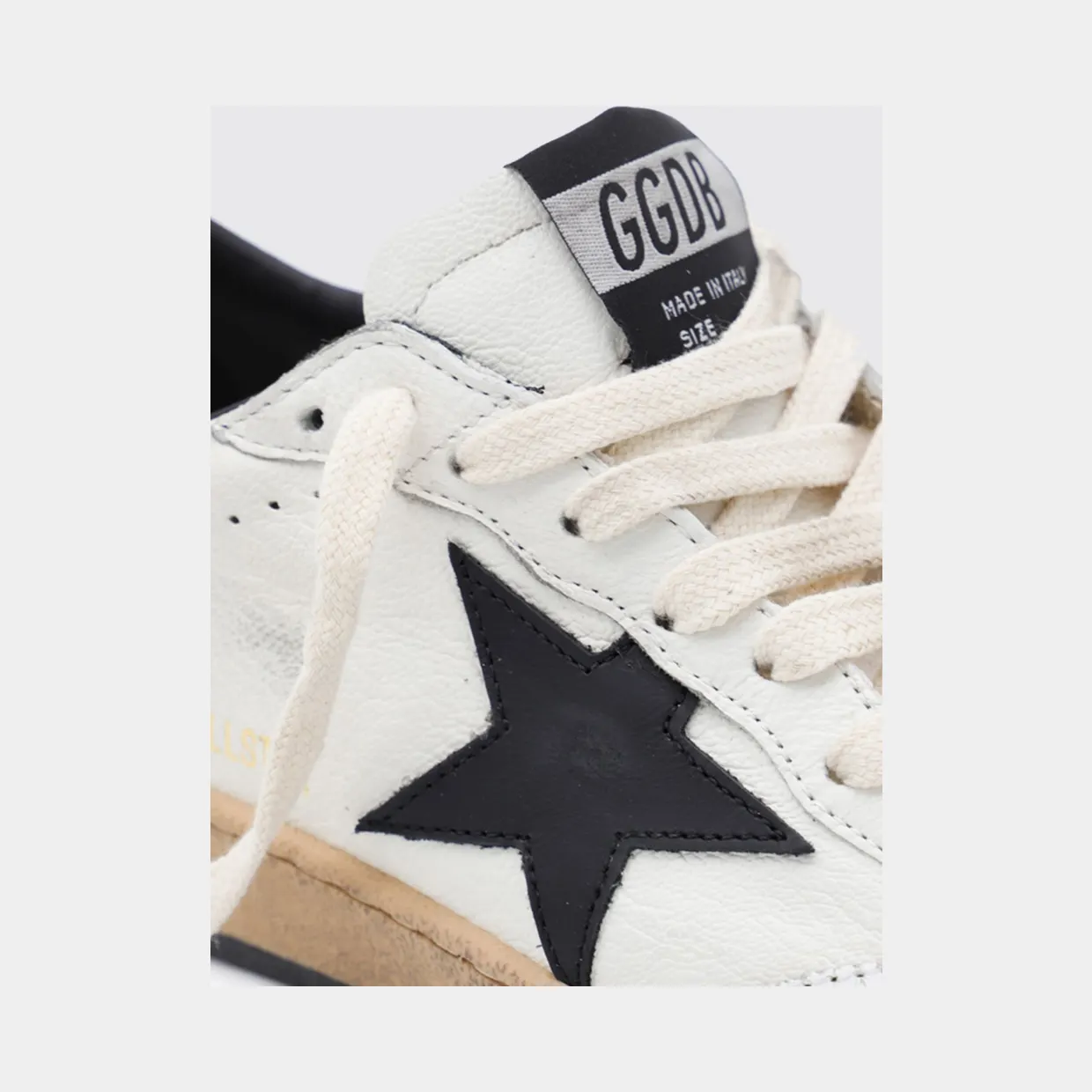 Golden goose Ball Star Crackle Leather Low-Top Sneakers with Distressed Effect White (GWF00117F00377110283) (3)