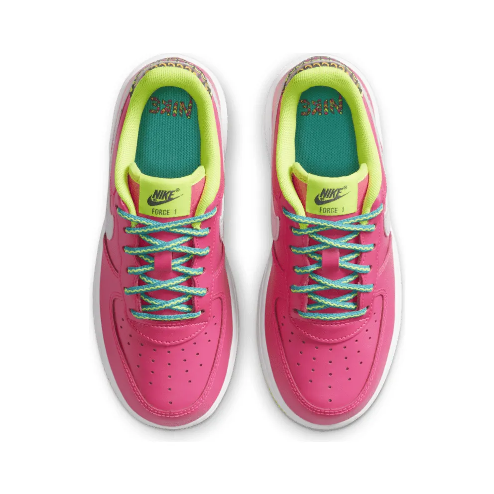 Nike Air Force 1 Low Pink Volt Aqua (PS) Pink Blast/Volt-Oracle Aqua-White (CW5766-600)