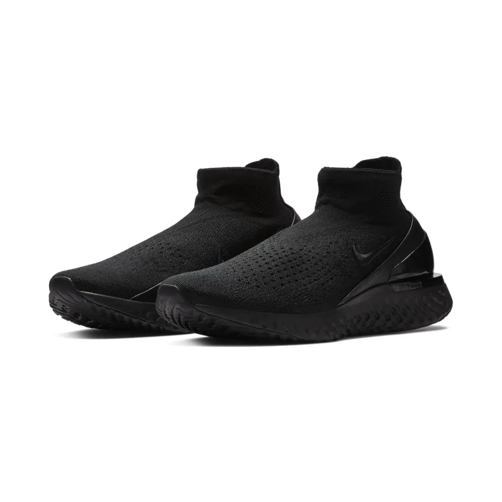 Nike Rise React Flyknit Triple Black Black/Black-White (AV5554-003)