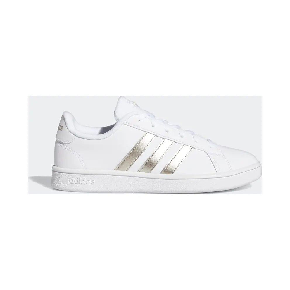 adidas Grand Court Base Schuh Cloud White / Platinum Metallic / Cloud White (EE7874)