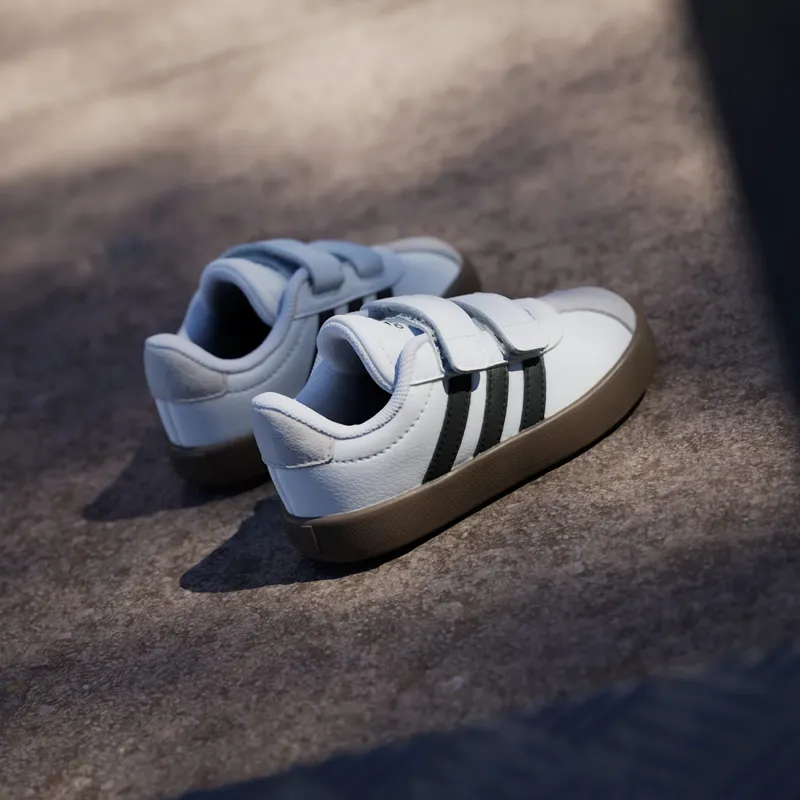 Adidas VL Court 3.0 Skateboard Shoes Kids Cloud White / Core Black / Grey One (ID9157)