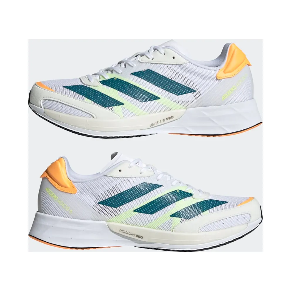 adidas Adizero Adios 6 Cloud White / Real Teal / Flash Orange (GY0894)