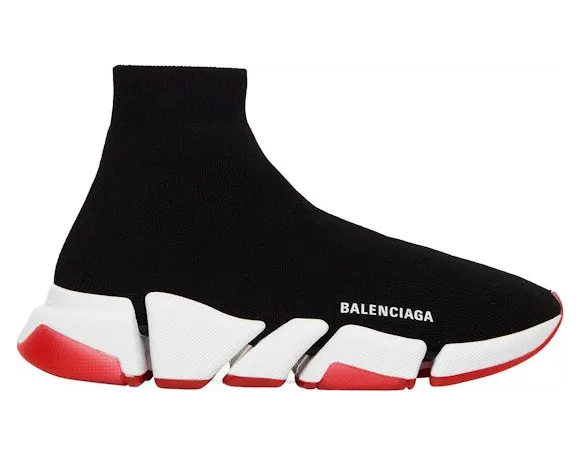 Balenciaga Speed 2.0 Bicolor Transparent Red Sole (654045W2DI21096)