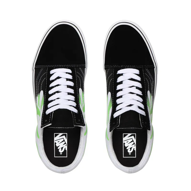 Vans Old Skool ‘Flame Black White’ Black/True White (VN0A4U3BXEY)