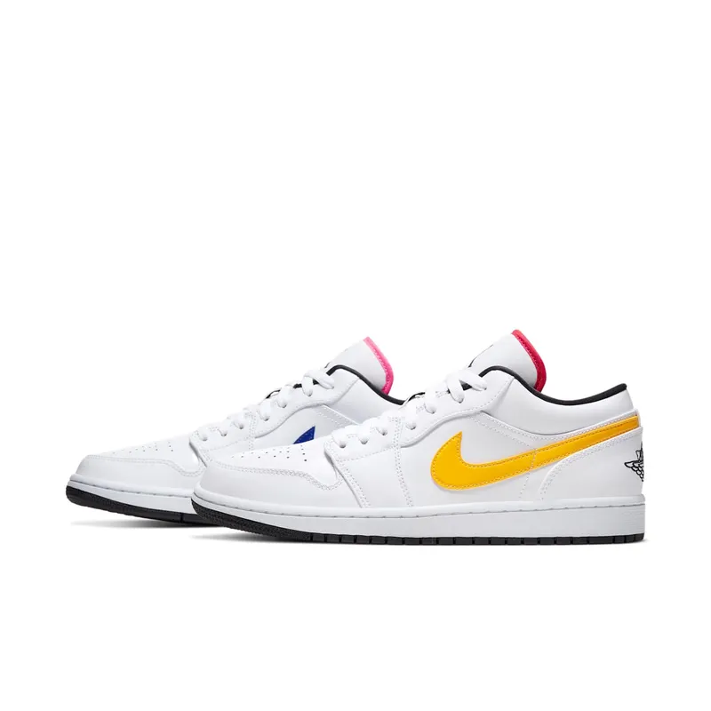 Jordan 1 Low White Multi-Color White/Multi-Color-Black (CW7009-100)