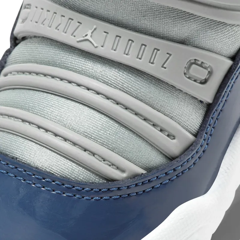 Jordan 11 Retro Little Flex Georgetown (TD) Grey Mist/Midnight Navy-White (BQ7102-007)