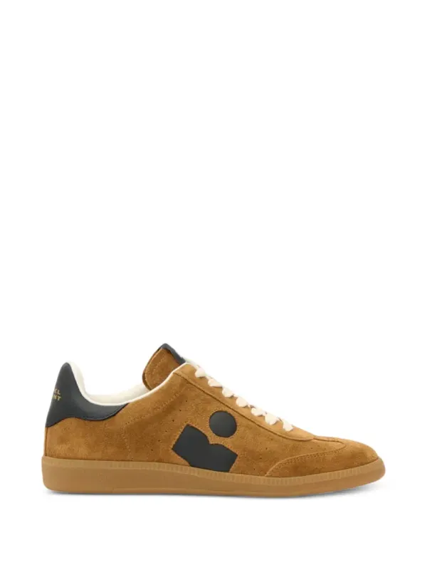 ISABEL MARANT Bryce sneakers with logo-patch – Brown (25PBK0014FAC1E09S)