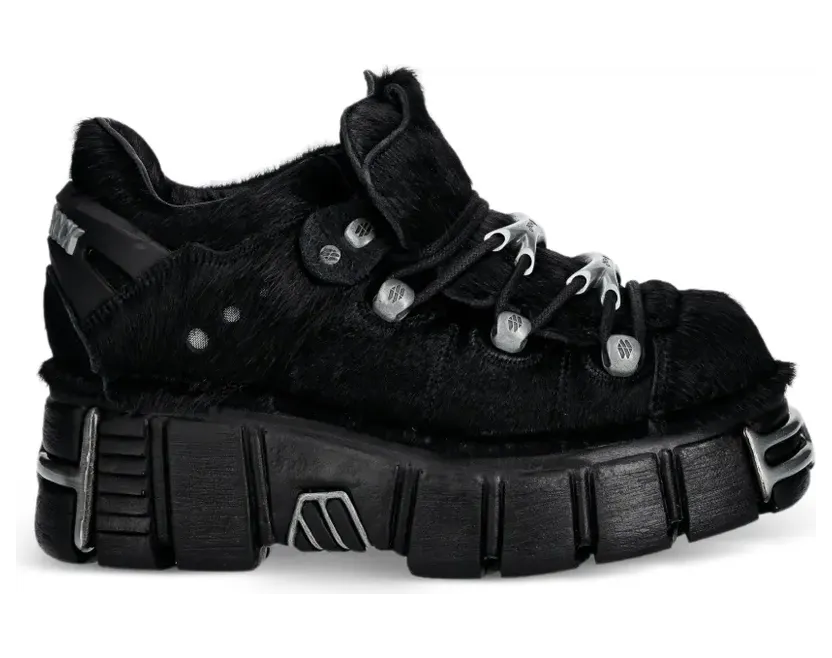 New Rock mit Pelz “Black” (M120NC79)