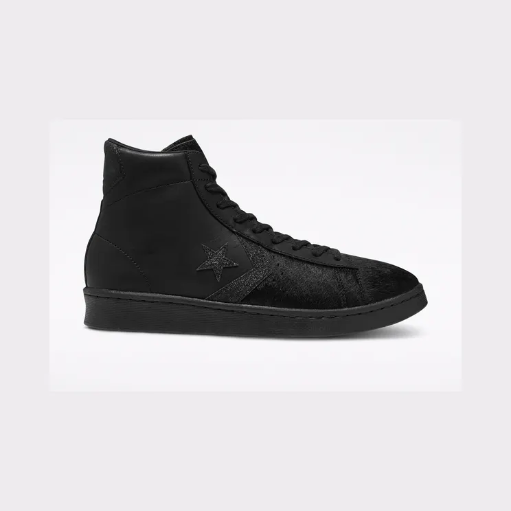 Converse Pro Leather ‘Black Pony Hair’ Black/Black/Black (165751C)