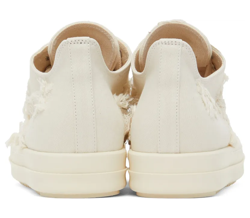 Rick Owens Drkshdw Off-White Distressed Sneakers (DS01B7802 SLHN) (2)