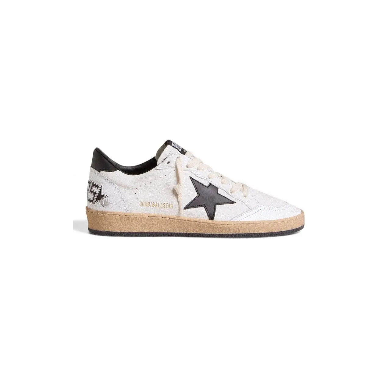 Golden Goose Ball-Star Low White Nappa Black Star (GWFO0117.F003771.10283)