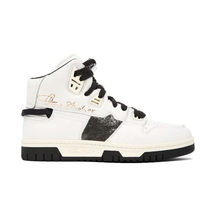 Acne Studios White & Green High Top Sneakers (BD0192-)