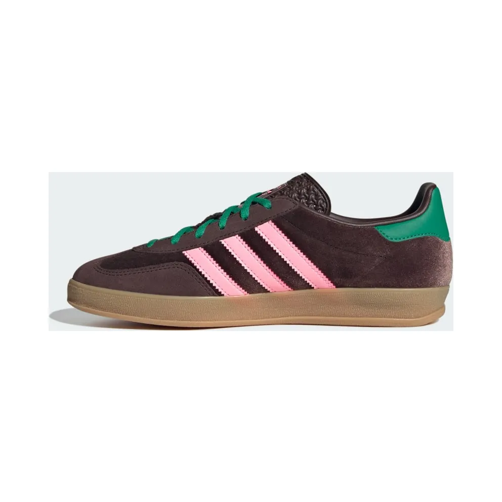 Adidas Gazelle Indoor Dark Brown / Glow Pink / Court Green (JI2714)