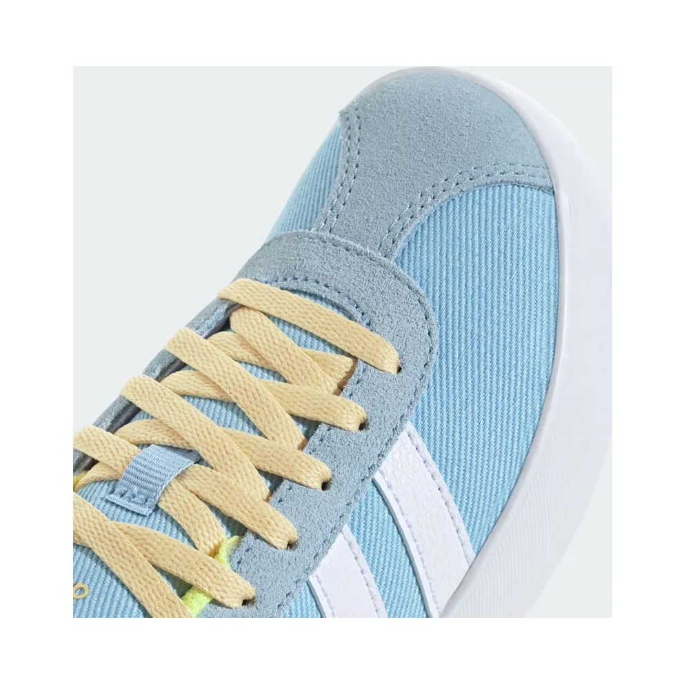 adidas VL Court 3.0 Clear Sky Cloud White Hi-Res Yellow (JS3487)