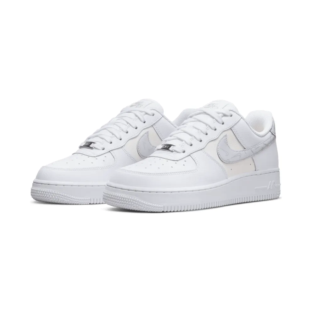 Nike Air Force 1 ’07 Mini Swooshes White Sail Metallic Silver Pure Platinum (W) (DV2237-100)