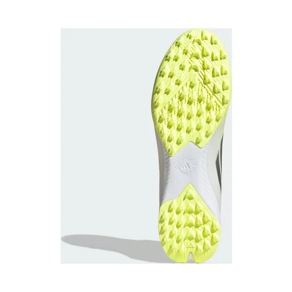 adidas F50 Sparkfusion League Mid Cut Turf Football Shoes Womens “Cloud White / Iron Metallic / Hi-Res Yellow” (JR9004)