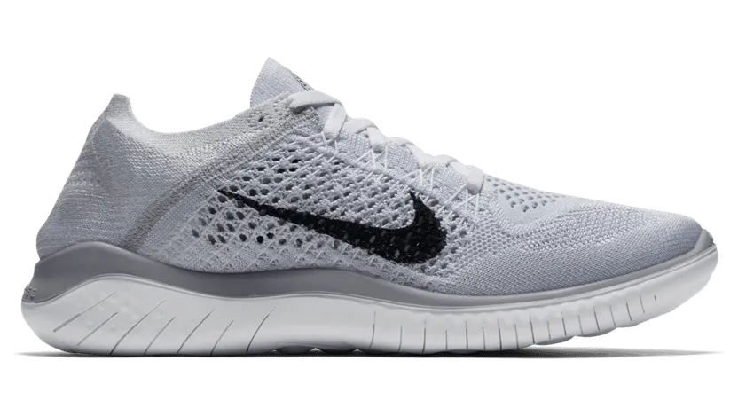 Nike Free RN Flyknit 2018 White Platinum White/Black/Pure Platinum (942839-100)