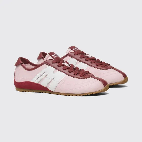 Marc Jacobs The 400 Bleecker Runner Bicolor Leather and Suede Sneakers Pink (2P6FSN001F07681)