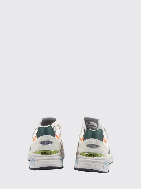 Premiata Mase Suede and Mesh Sneakers White 2 (MASE8111) (2)