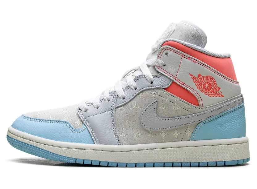 Air Jordan 1 Mid “White/Light Blue/Pink” (IM7420-133)