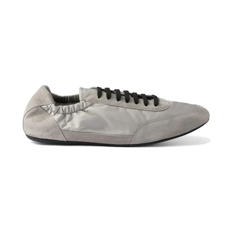 Prada Collapse Sneakers Re-Nylon Suede Elasticized Cloudy Gray (2EG479_D7C_F0424_F_G001)