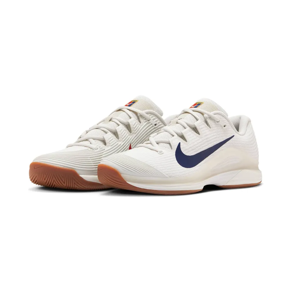 Nike Court Air Zoom Vapor 12 HC Summit White Phantom Gum Medium Brown Binary Blue (FV5552-100)