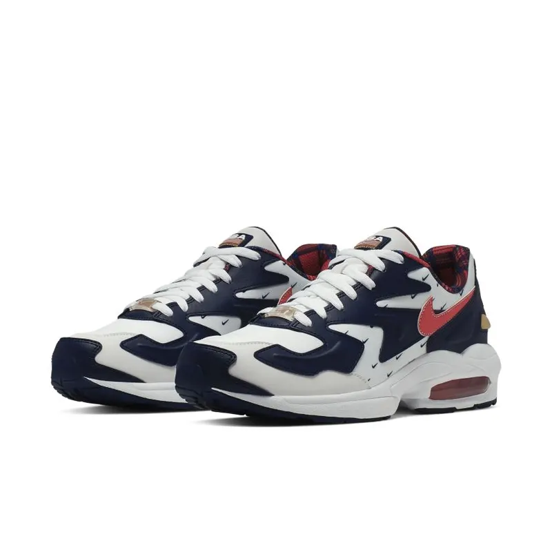 Nike Air Max2 Light USA (2019) White/University Red-Metallic Gold-Midnight Navy (CK0848-100)