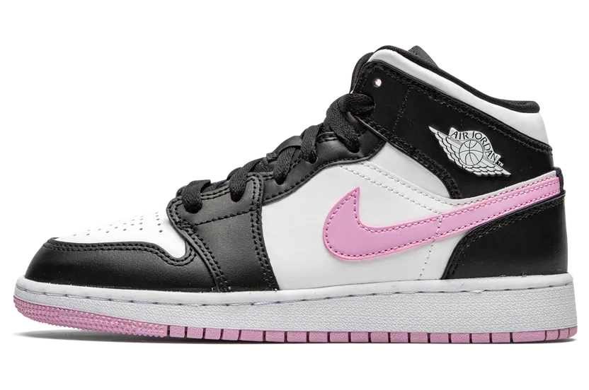 Air Jordan 1 Mid GS Light Arctic Pink – “White / Black / Light Arctic Pink” (555112-103)