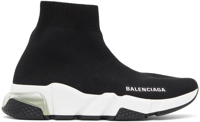 Balenciaga Black Clear Sole Speed Sneakers (607543 W2DB6)