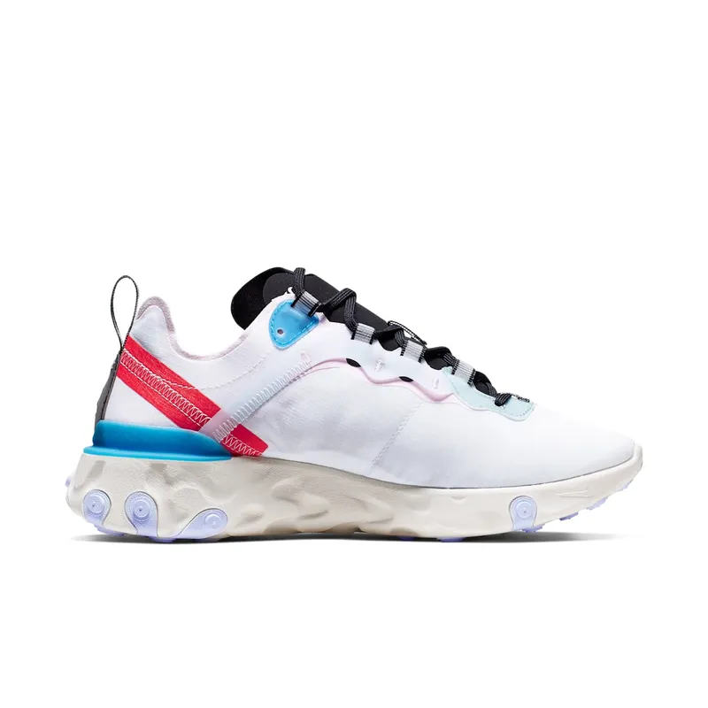 Nike React Element 55 Blue Hero (W) White/Silver-Phantom-Blue Hero-Red Orbit-Half Blue (CK4462-100)