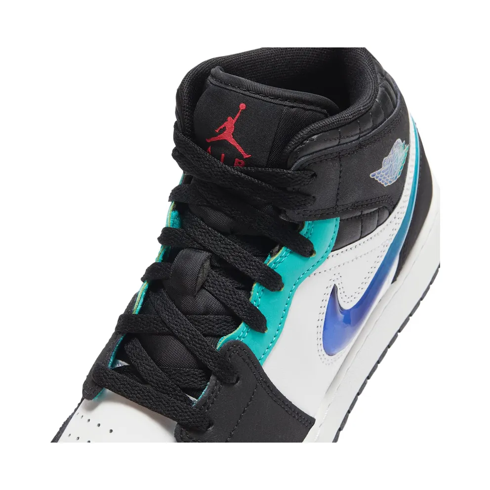 Jordan 1 Mid SE Black White Hyper Jade (FQ8095-001)