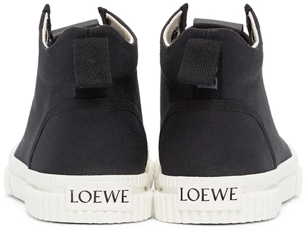 Loewe Black Canvas High-Top Sneakers (L815282X21)