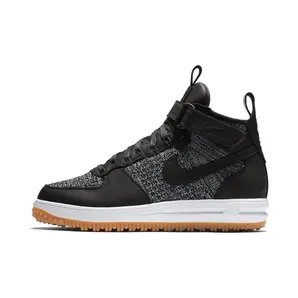 Nike Lunar Force 1 Flyknit Workboot Black/White-Wolf Grey