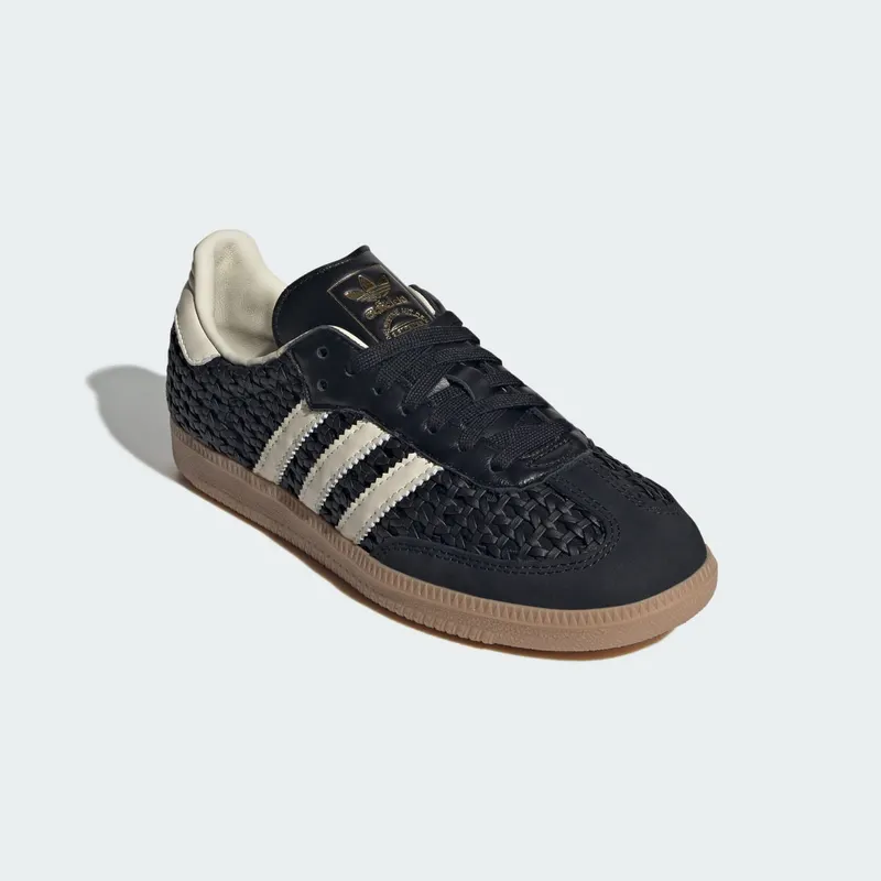 adidas Samba OG in gevlochten leer (HQ9282): zwart met structuur in plaats van kleur (4)