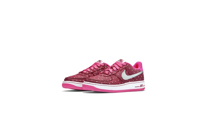 Nike Air Force 1 Dark Red (GS) Dark Red/Metallic Silver-Pink Power-White (314219-603)