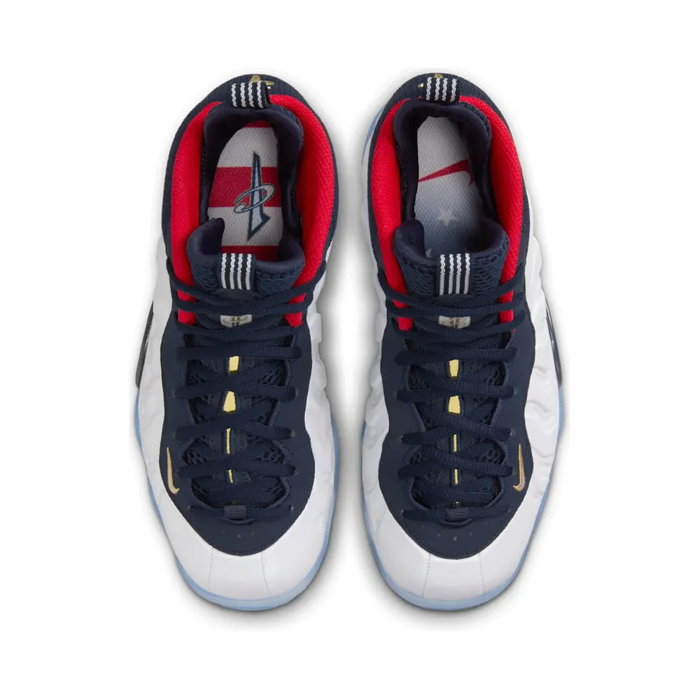 Nike Air Foamposite One Olympic (GS) Obsidian/University Red-Metallic Gold-White (644791-403)