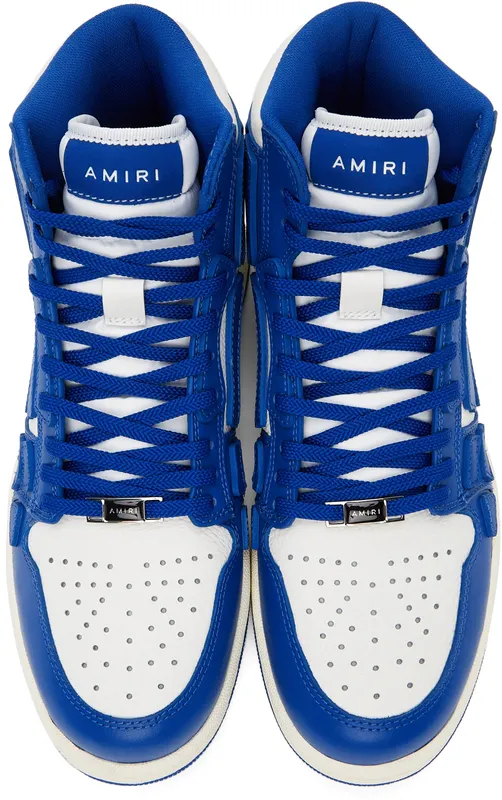 AMIRI Blue & White Skel Top Hi (PS22MFS002-466)