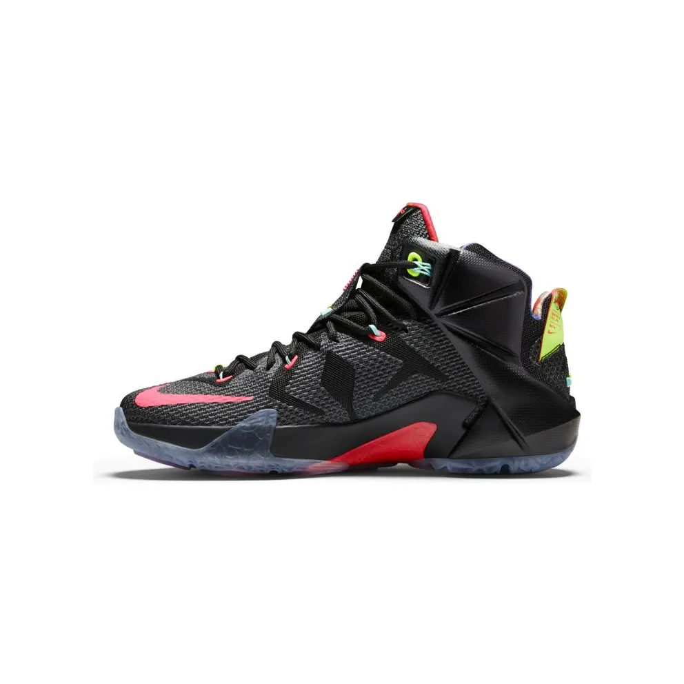 Nike LeBron 12 Data Black/Bright Mango-Hyper Punch-Volt (684593-068)