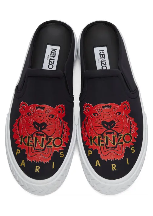 Kenzo Black Limited Edition Chinese New Year Neoprene K-Skate Mule Sneakers (FA52SN202F80) (4)