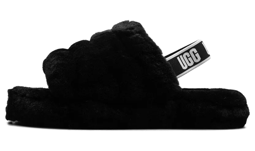 Ugg Fluff Yeah Slide GS “Black” (1098494K-BLK)