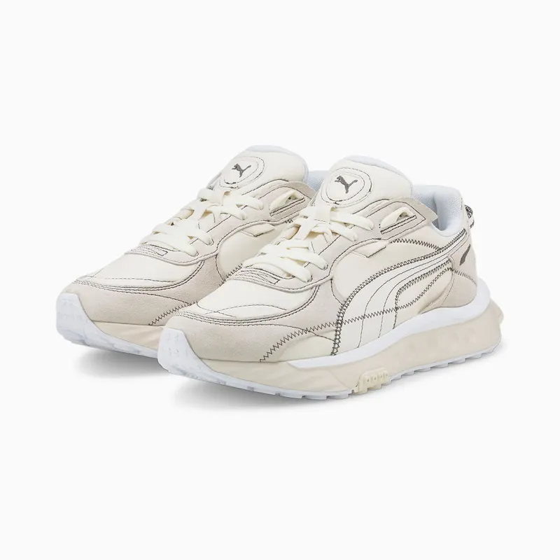 Women’s PUMA Wild Rider Embroidered Pristine/Whisper White (383698-03)