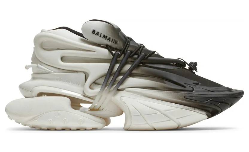 Balmain Unicorn Low-Top White Black Gradiant (YM0VJ309KNED)