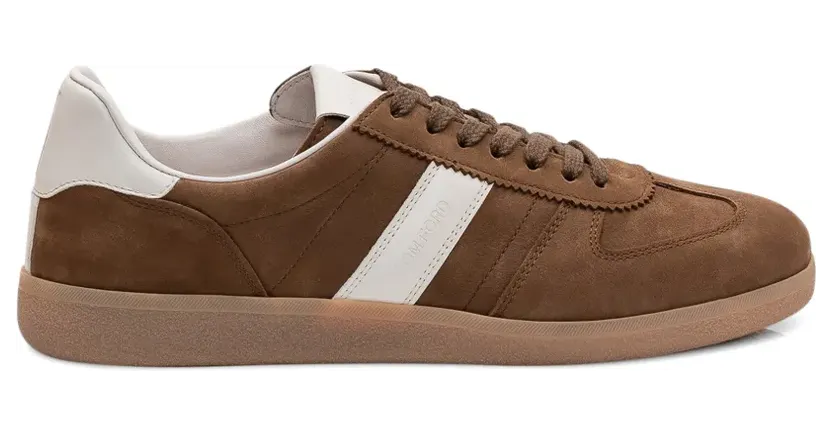 Tom Ford Nubuck Terence met strepen “Brown” (J1584LCL215N)