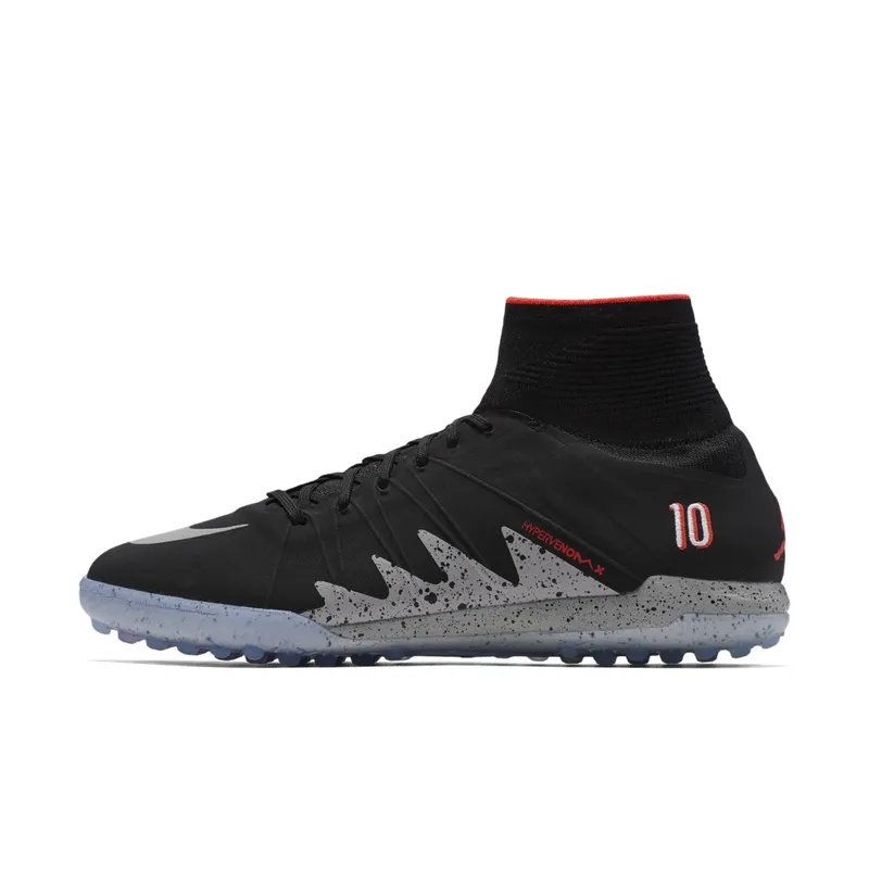 Nike Hypervenomx Proximo NJR TF Neymar x Jordan Black/Metallic Silver-Light Crimson-White (820134-006)