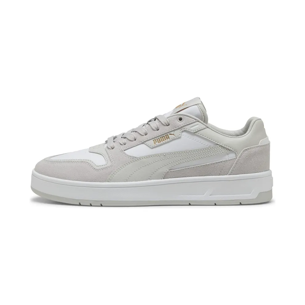 Puma Court Classic Suede “Puma White / Glacial Gray / Puma Gold” (400215_02)