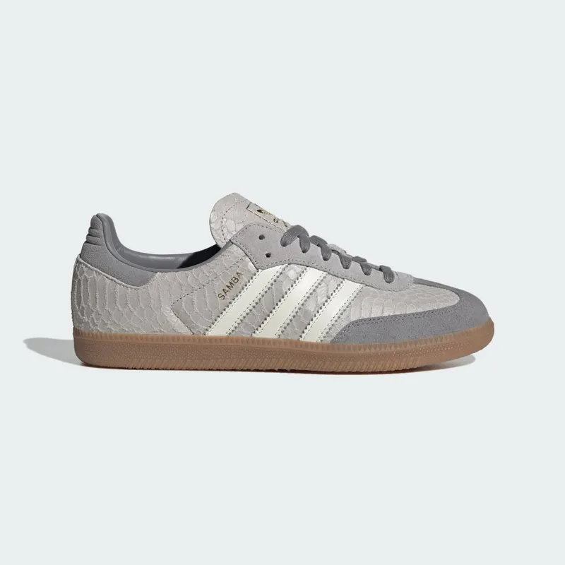 Adidas SAMBA OG Grey Two / Off White / Gum “Snake” (KK3274)