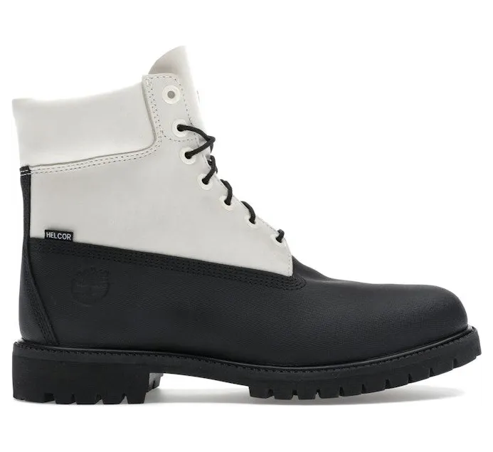 Timberland 6″ Ski School Premium Waterproof Boot Black Helcor Leather White (TB0A5YQW-015)