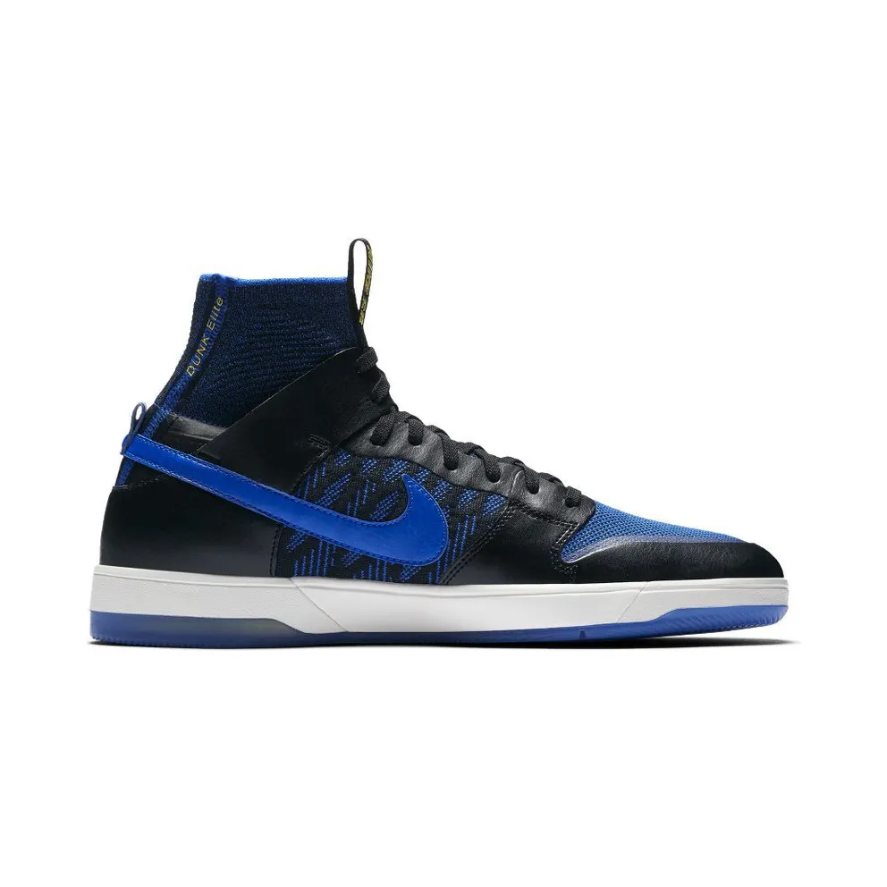 Nike SB Dunk High Elite Flyknit Terpening Black/Racer Blue-Sail-Sonic Yellow (918287-041)
