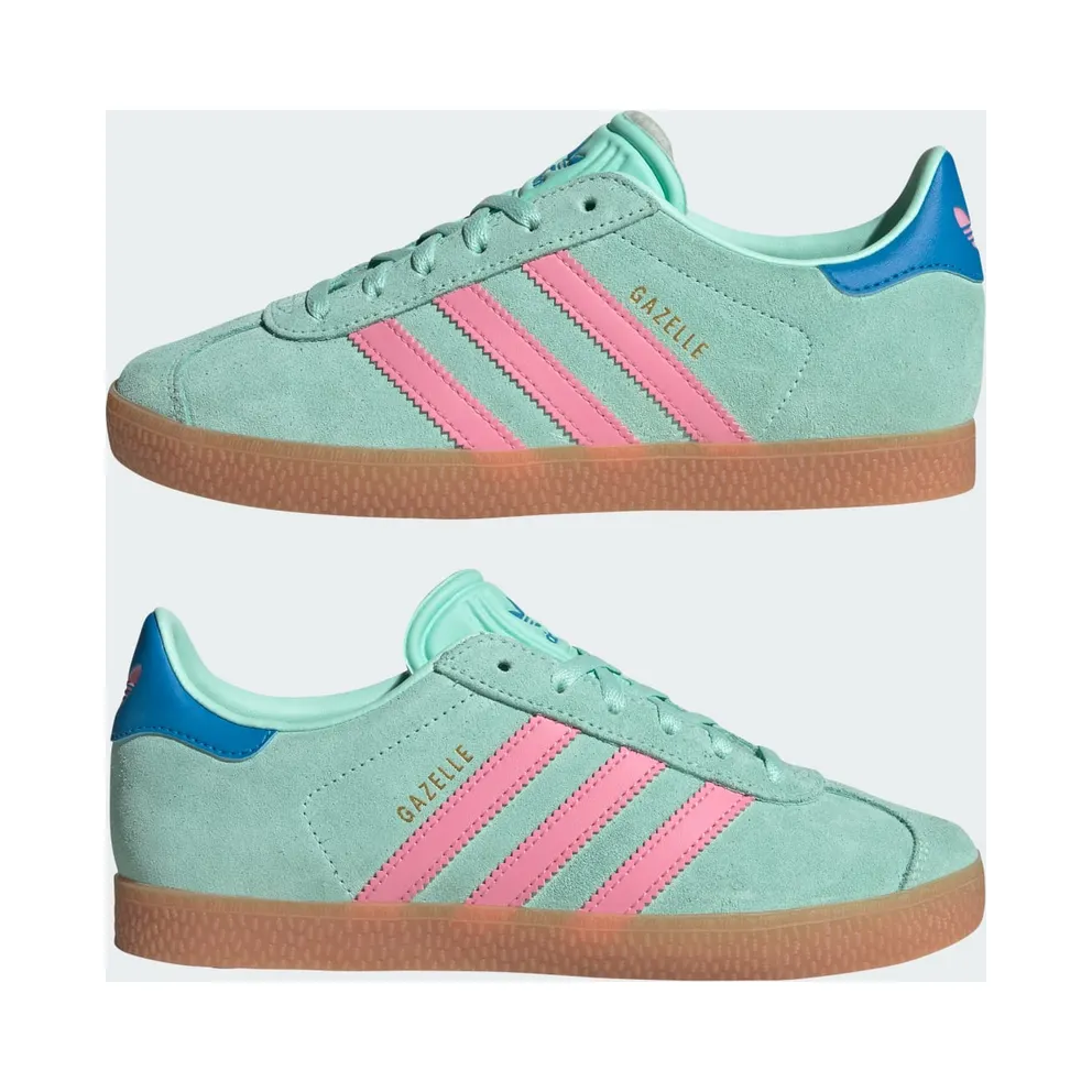 Adidas Gazelle Kids Clear Mint / Bliss Pink / Bright Blue (JP7125)
